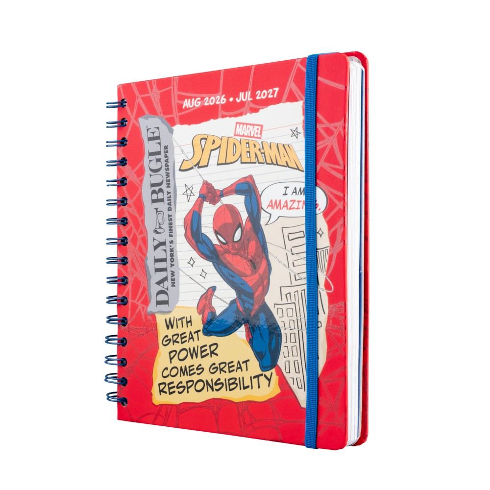 Grupo Erik MARVEL SpiderMan - 2026/2027 Week To View A5 12 Months Academic Diary School Diary - Multicolours